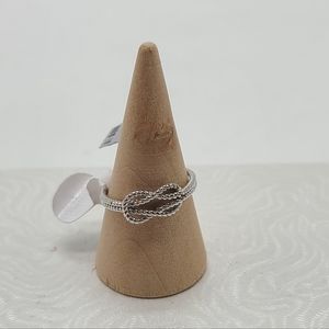 Knot of Love Infinity Ring Size 7 925 Silver with TG *touch of gold*